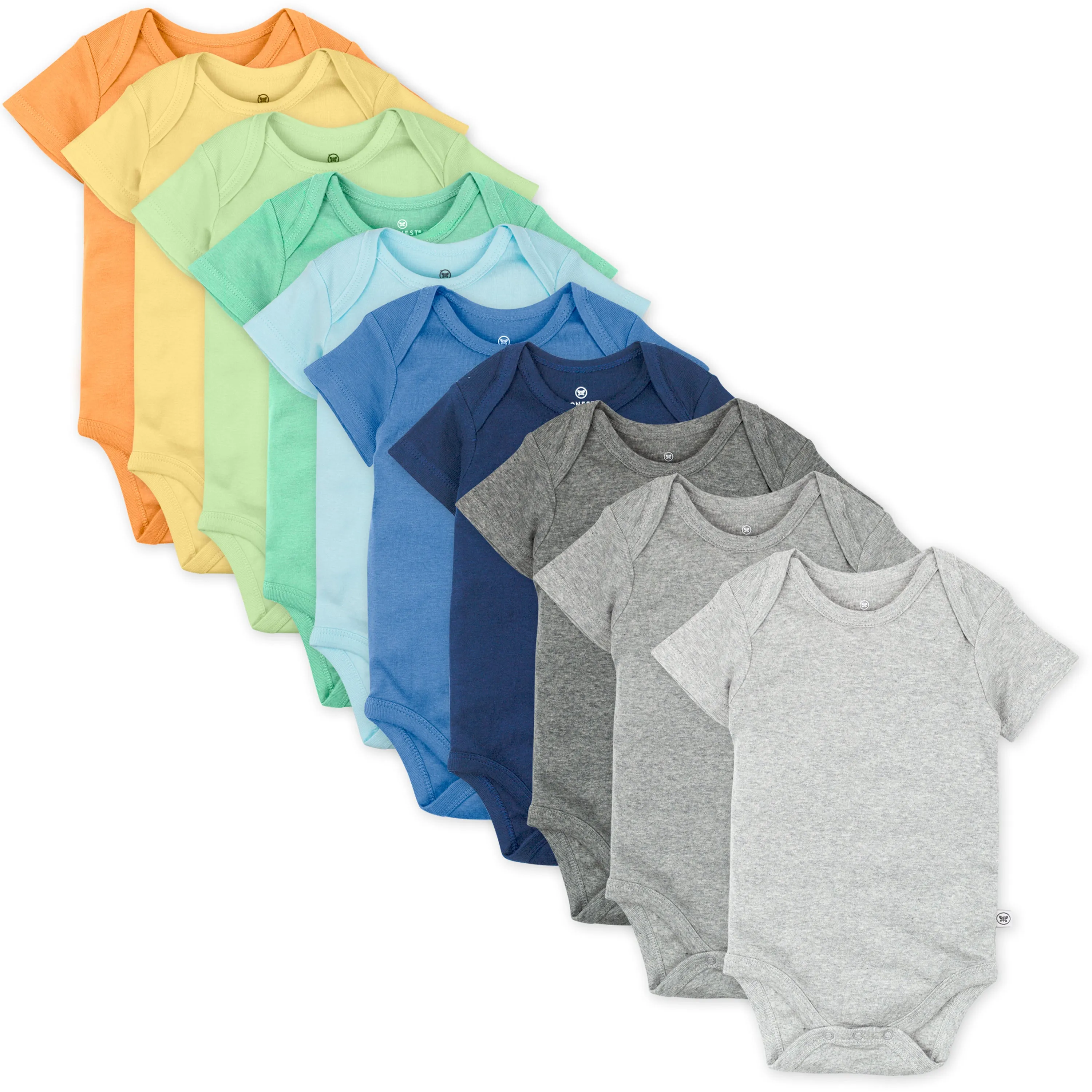 10-Pack HAPPY DAYS Rainbow Short Sleeve Bodysuits Gift Set