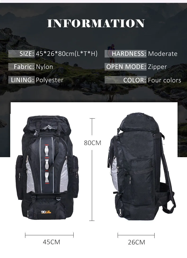 100L Large Capacity Outdoor Sports Travel Hiking Bag for Men