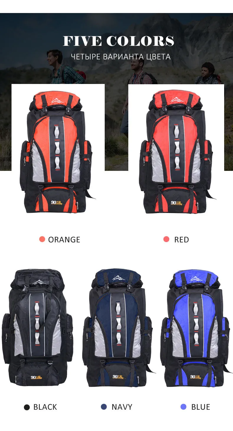 100L Large Capacity Outdoor Sports Travel Hiking Bag for Men