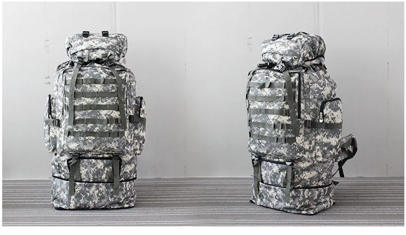 100L Large Military Tactical Camouflage Softback Unisex Hiking Bag