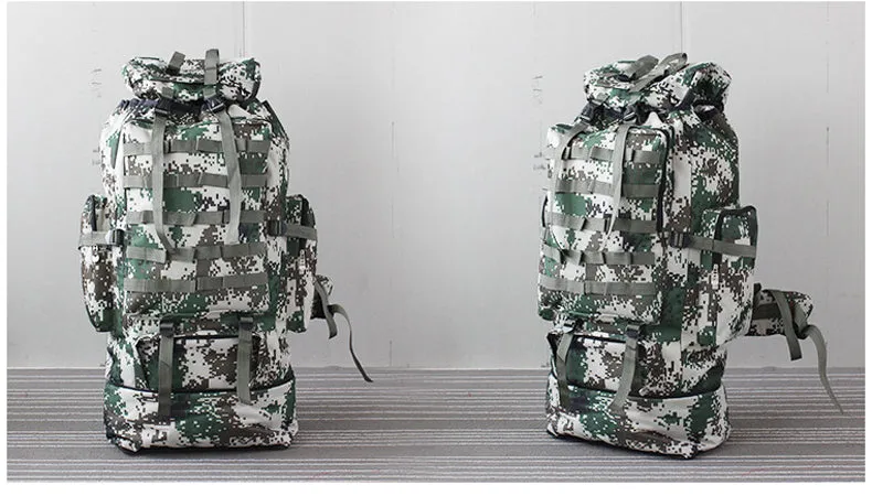 100L Large Military Tactical Camouflage Softback Unisex Hiking Bag