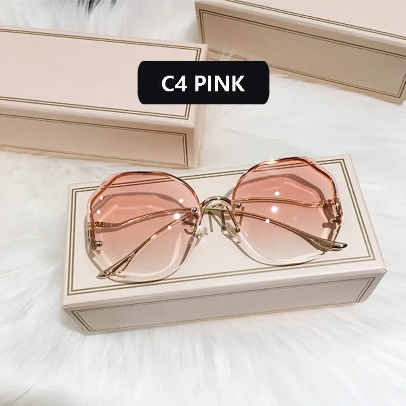 2022 Women Fashion Tea Gradient Sunglasses