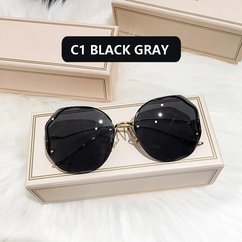 2022 Women Fashion Tea Gradient Sunglasses