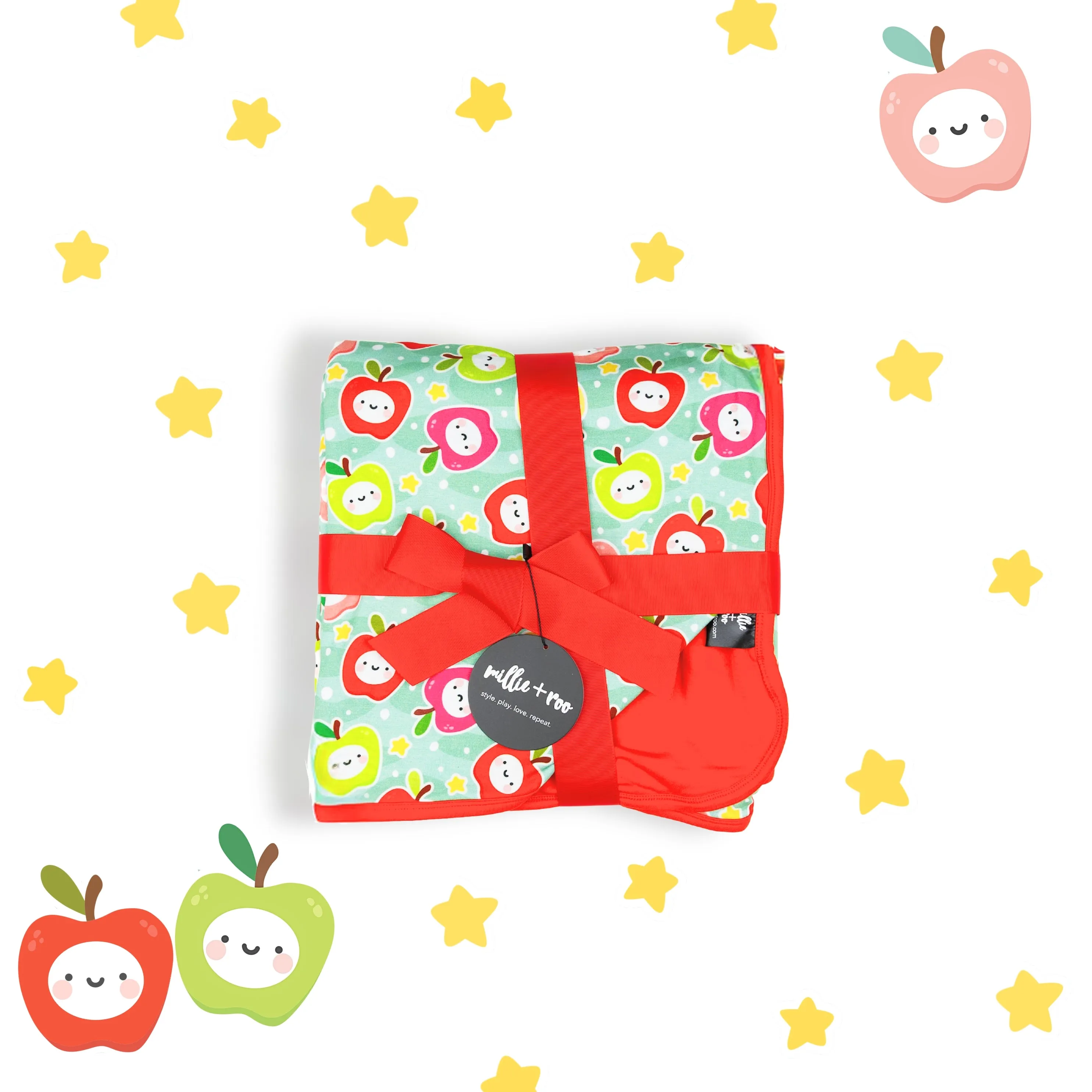 3 LAYER OVERSIZED COZY BLANKET- Kawaii Apple