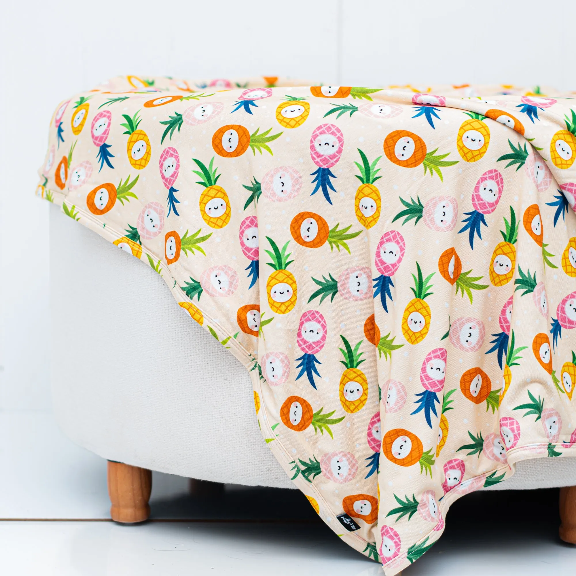 3 LAYER OVERSIZED COZY BLANKET- Kawaii Pineapple