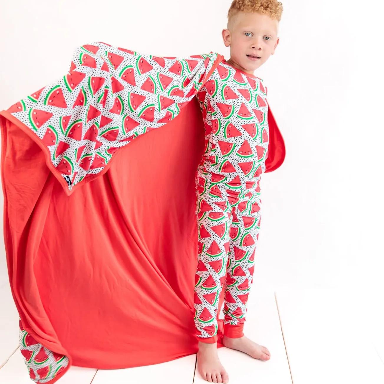 3 LAYER OVERSIZED COZY BLANKET- Kawaii Watermelon