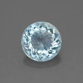 Aquamarine 4mm Round Loose Gemstone - Stunning Quality