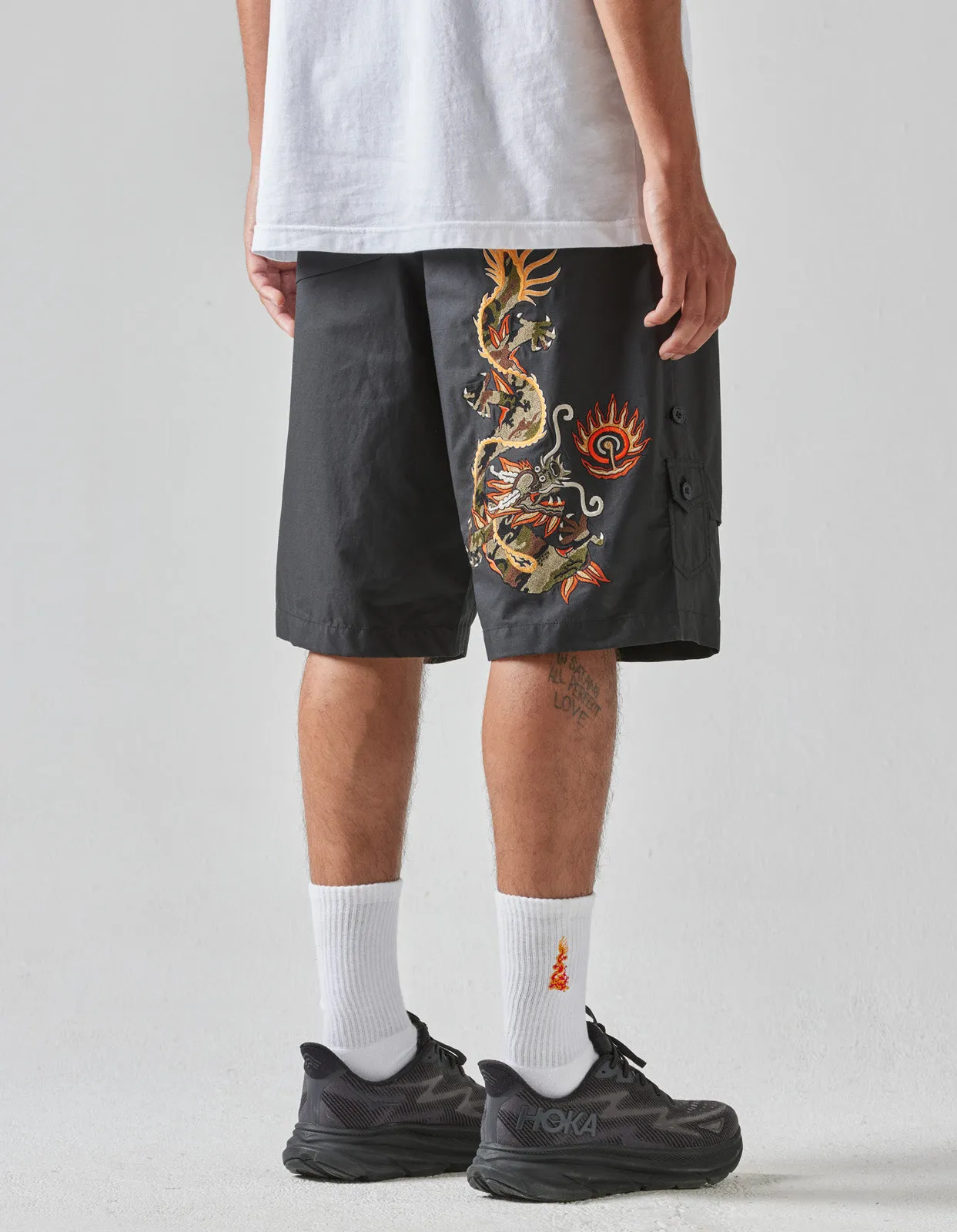 5070 Original Dragon Loose Snoshorts Black