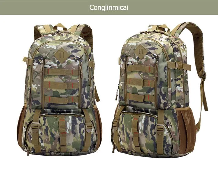 50L Military Camo Waterproof Tactical Backpack for Hiking Hunting Tour