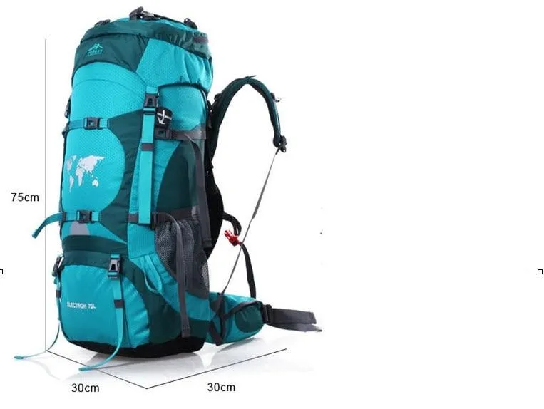 70Liter  Professional Mountaineering Bag Outdoor Travel Backpack Men And Women Waterproof Hiking Backpack 70L A4840