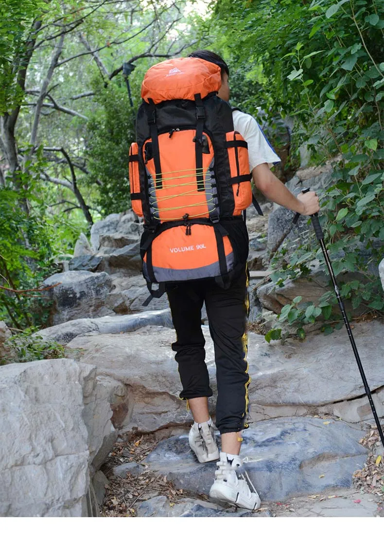 90L Large Capacity Hiking Camping Travel Sports Backpack