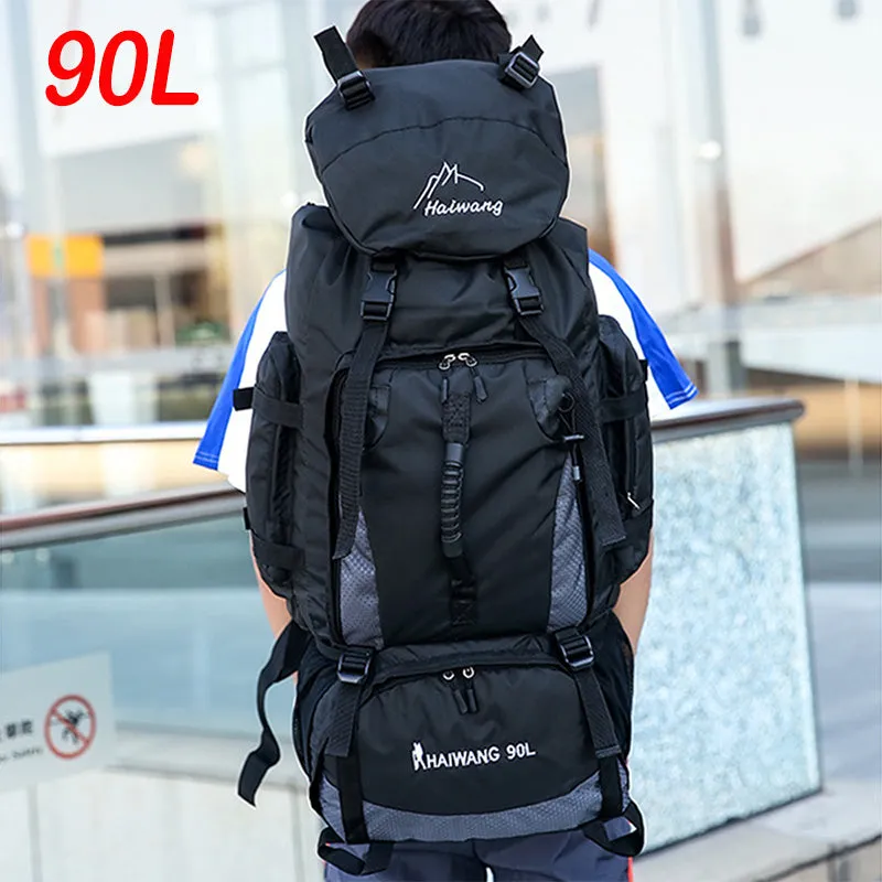 90L Large Capacity Waterproof Outdoor Travel Backpack Hiking Bag for Men