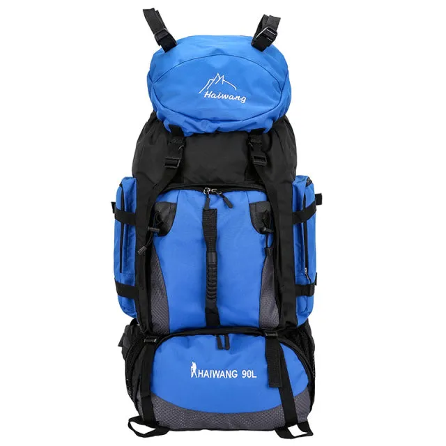 90L Large Capacity Waterproof Outdoor Travel Backpack Hiking Bag for Men