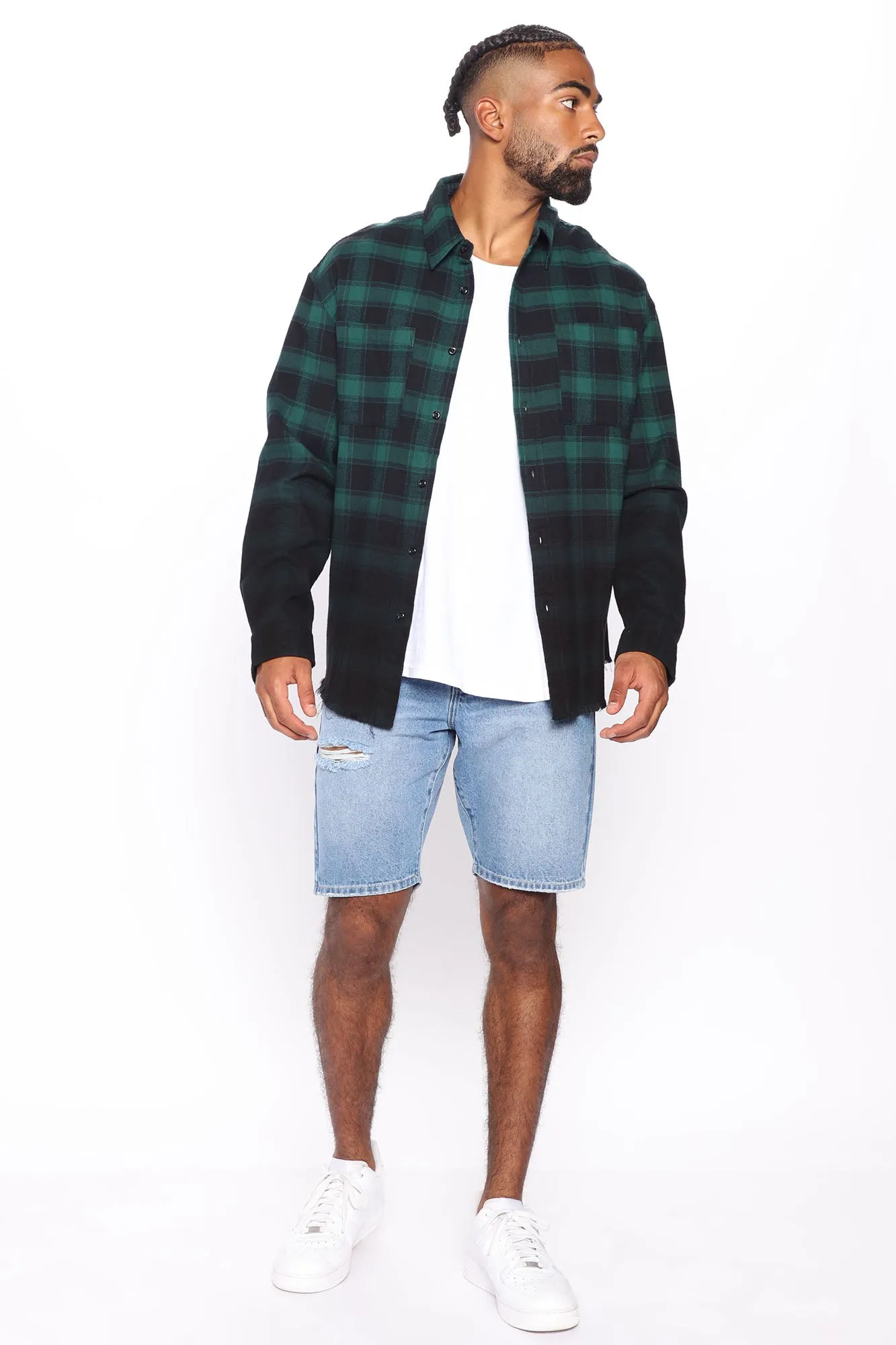 90's Loose Denim Shorts - Medium Wash