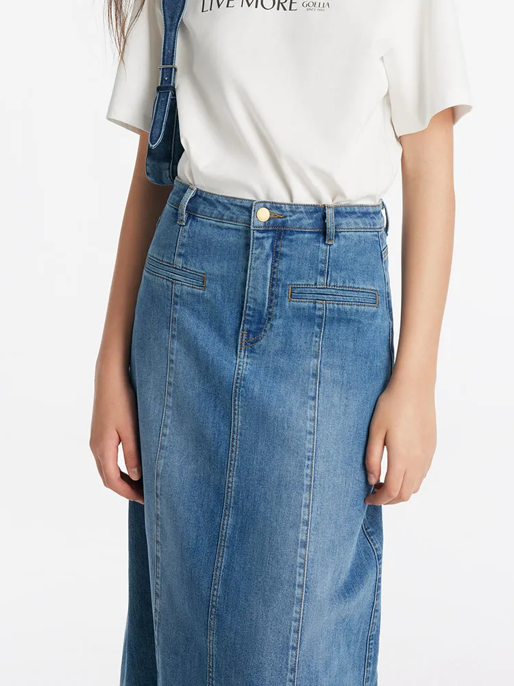 A-Line Denim Women Skirt