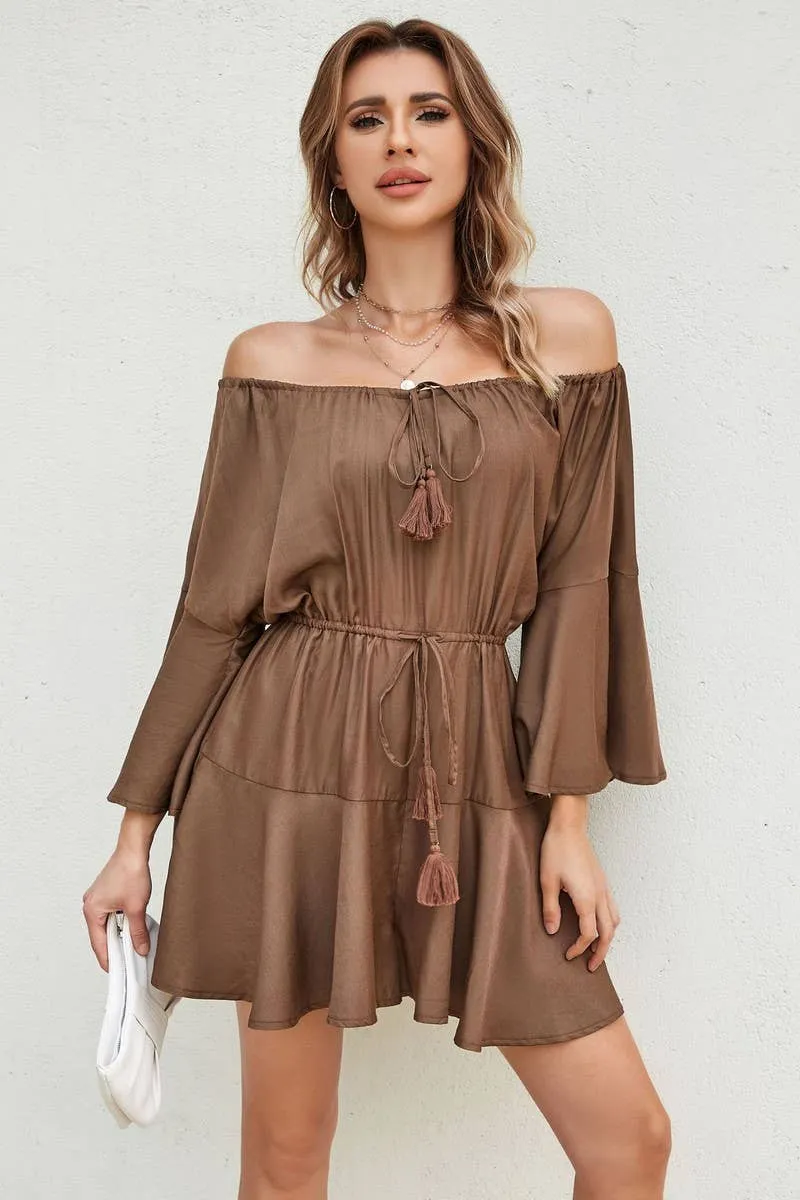 A LINE NECK DRAWSTRING FLARED SLEEVE JUMPSUIT_CWSJS0530