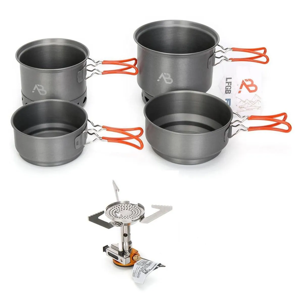 A.Blochl Star X1 hiking cooking set camping pot outdoor pan trekking kitchen NEW