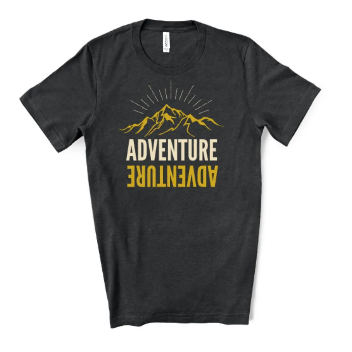 Adventure Hiking Mountains T-Shirt - Dark Grey Heather