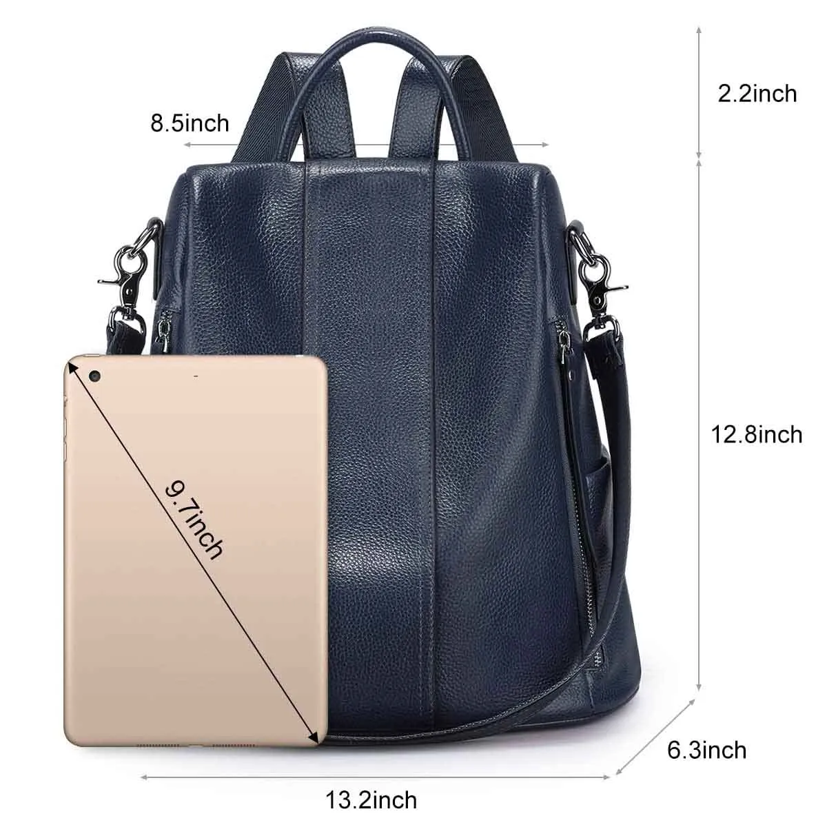 Anti-theft Soft Leather Women Backpack