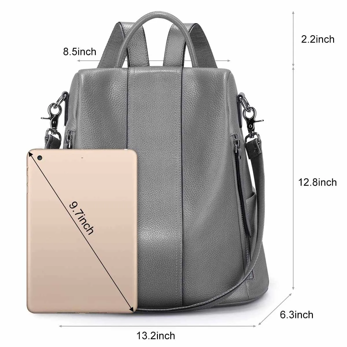 Anti-theft Soft Leather Women Backpack