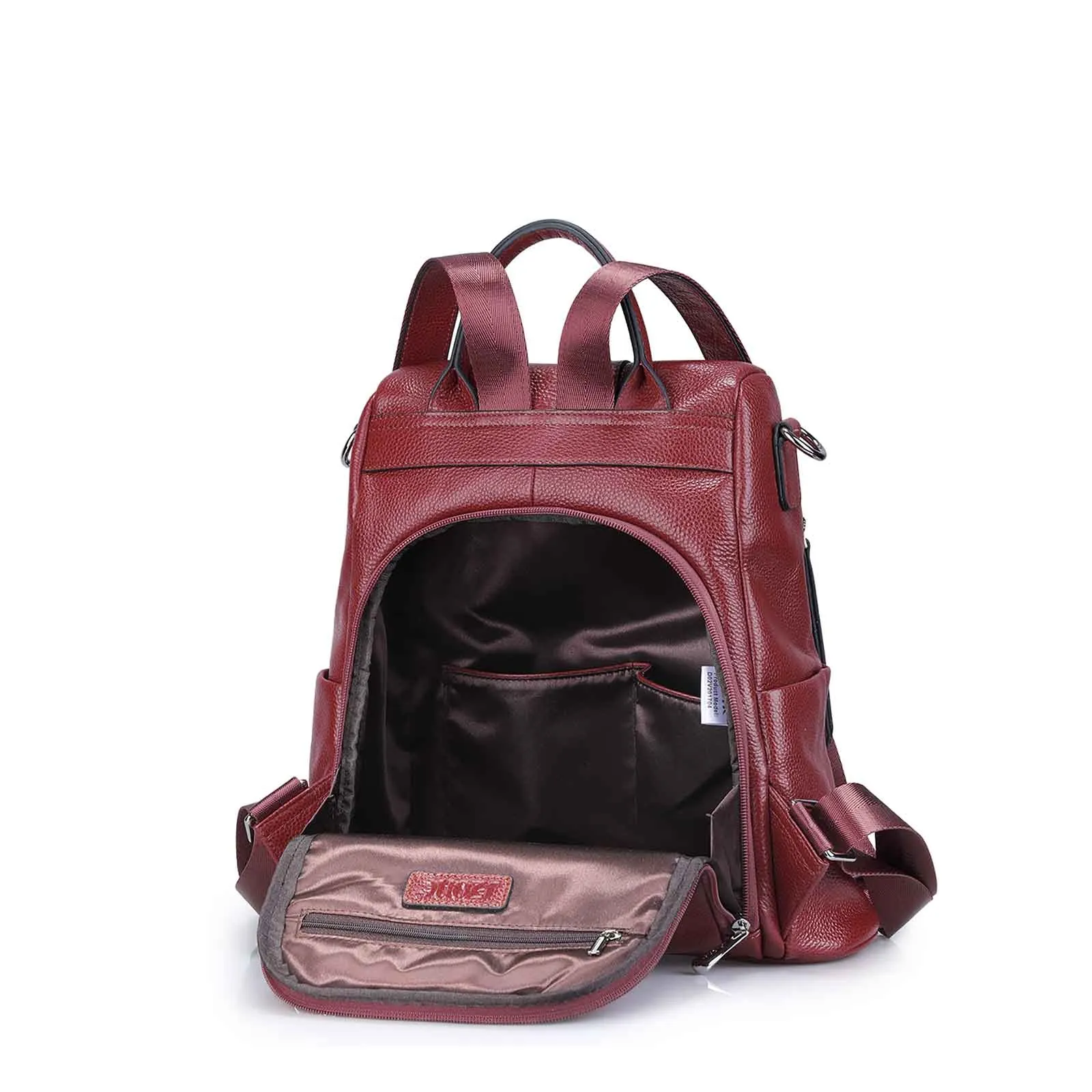 Anti-theft Soft Leather Women Backpack