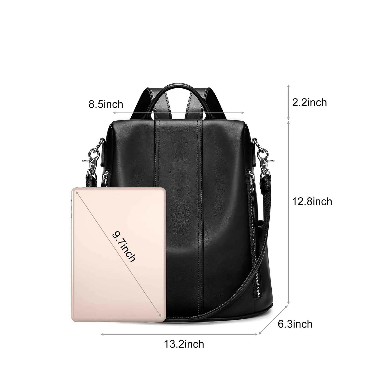 Anti-theft Soft Leather Women Backpack