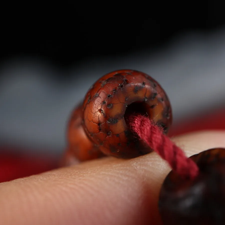 Handcrafted Antique Tibetan Lotus Mala Beads