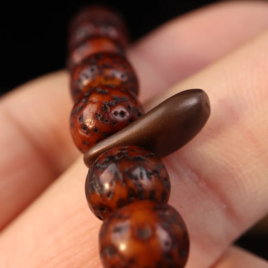 Handcrafted Antique Tibetan Lotus Mala Beads