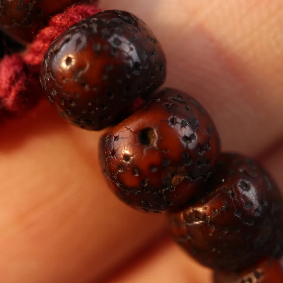 Handcrafted Antique Tibetan Lotus Mala Beads