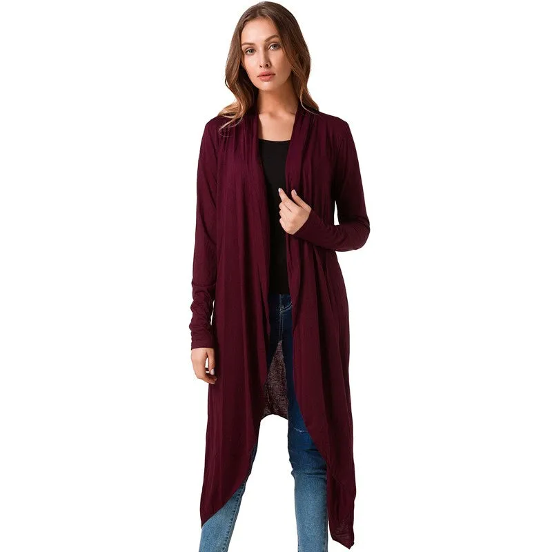 Asymmetrical Casual Long Cardigan