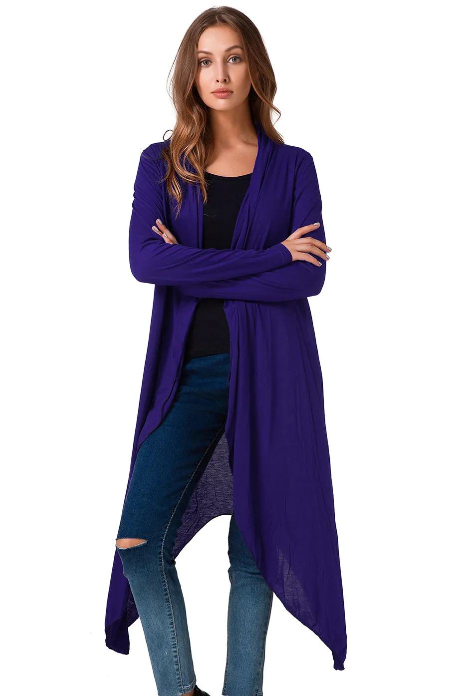 Asymmetrical Casual Long Cardigan