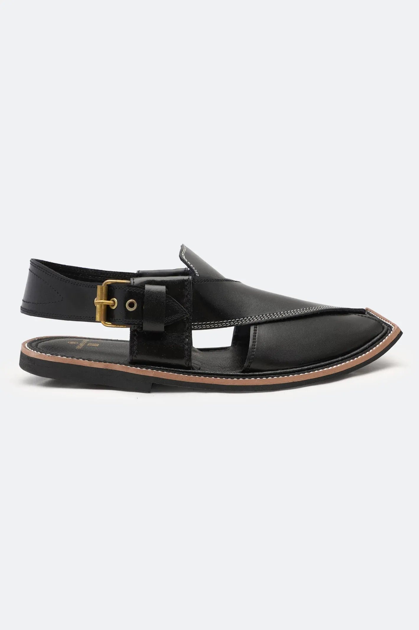 Black Casual Peshawari Sandal