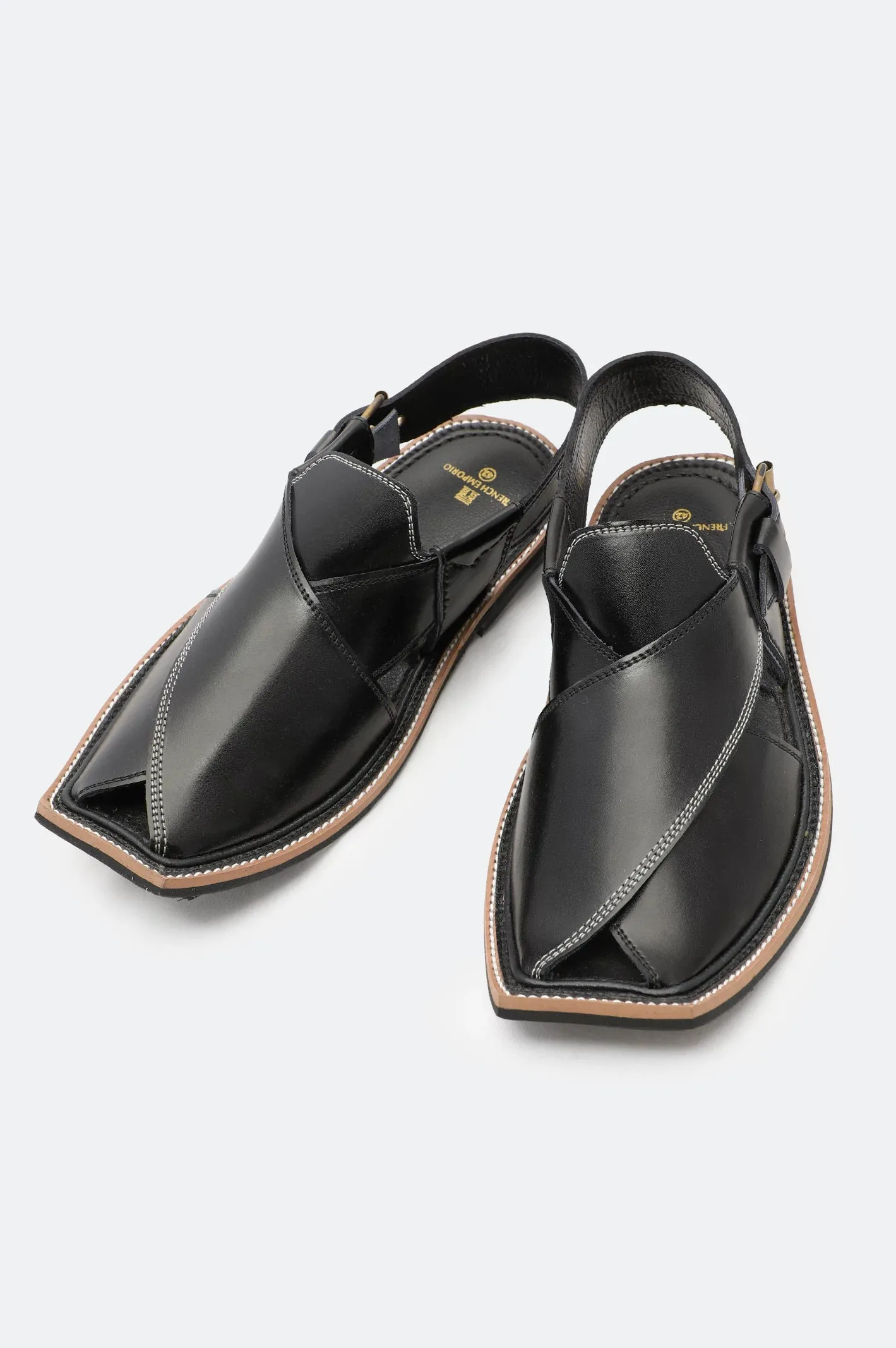 Black Casual Peshawari Sandal