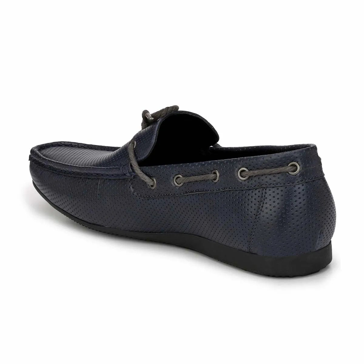 Blue Casual Contrast Bow Loafers