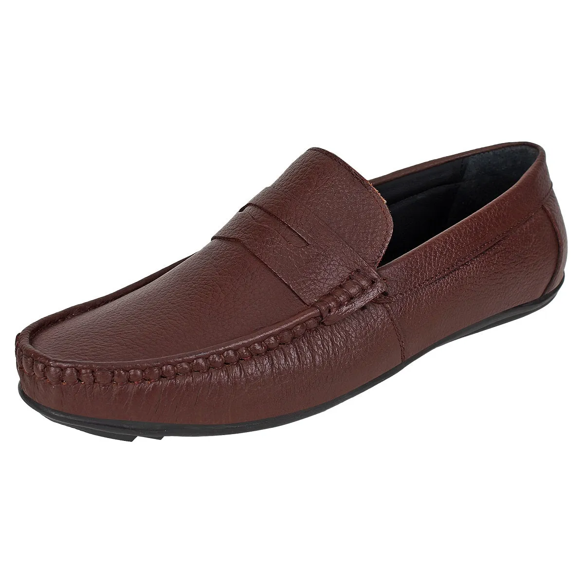 Brown Leather Loafers for Men - Defective