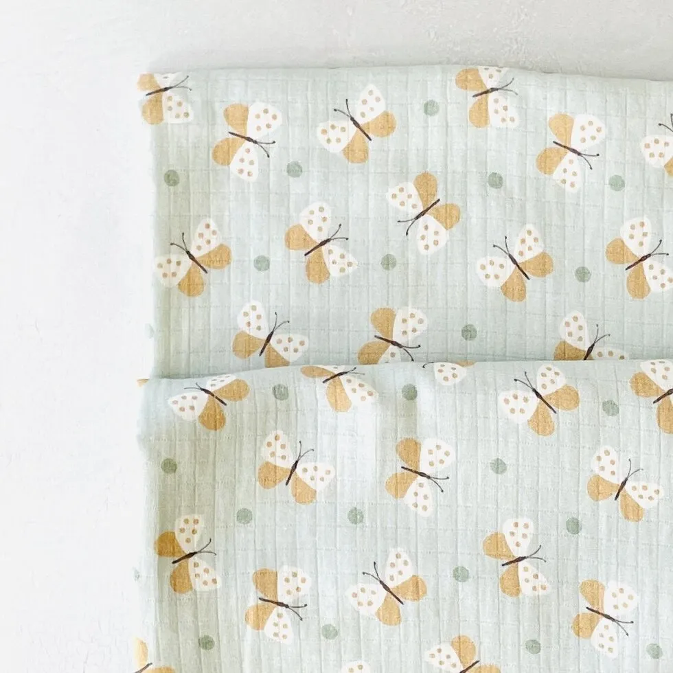 Butterfly Baby Swaddle Blanket (Organic Muslin)