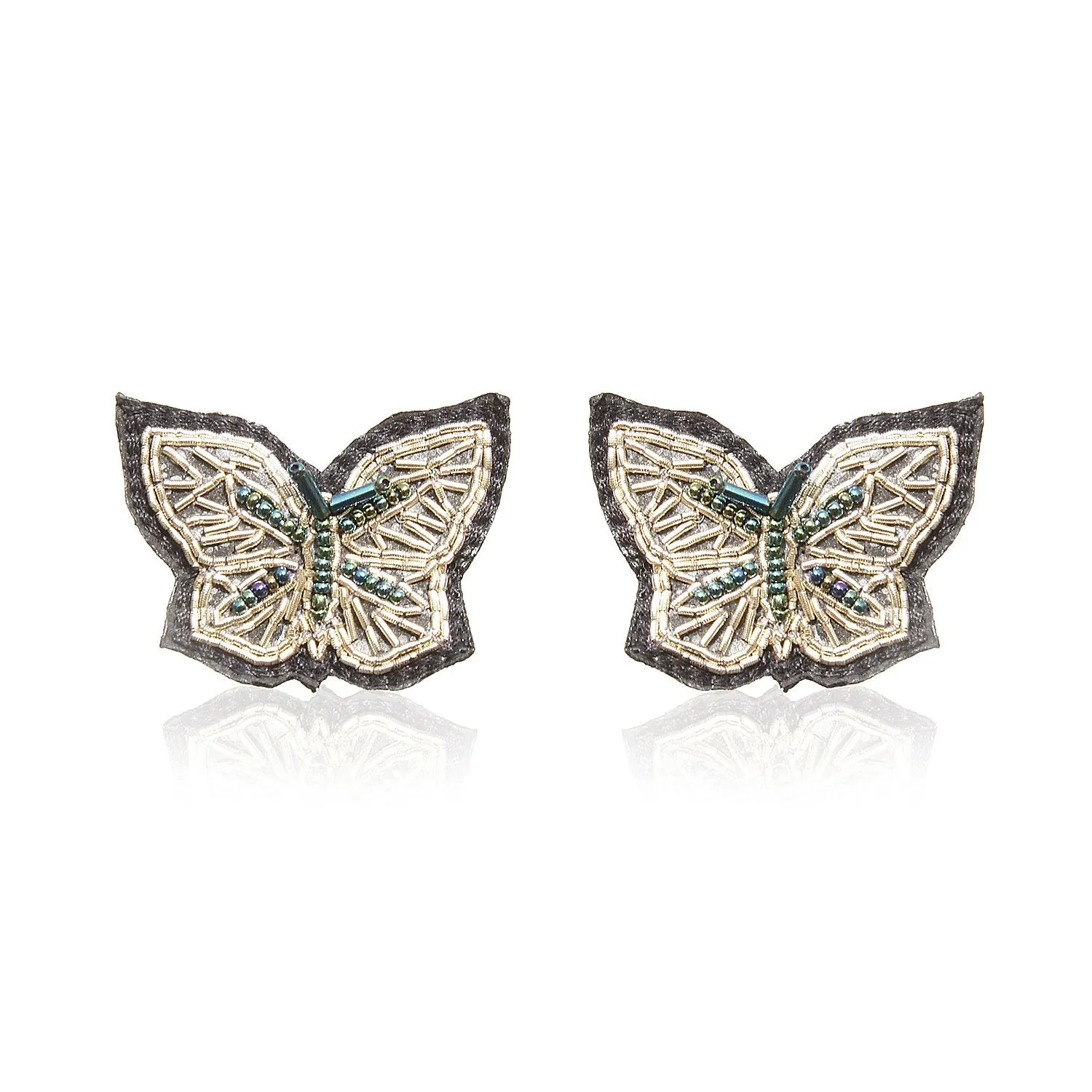 Butterfly silver Zari Earring