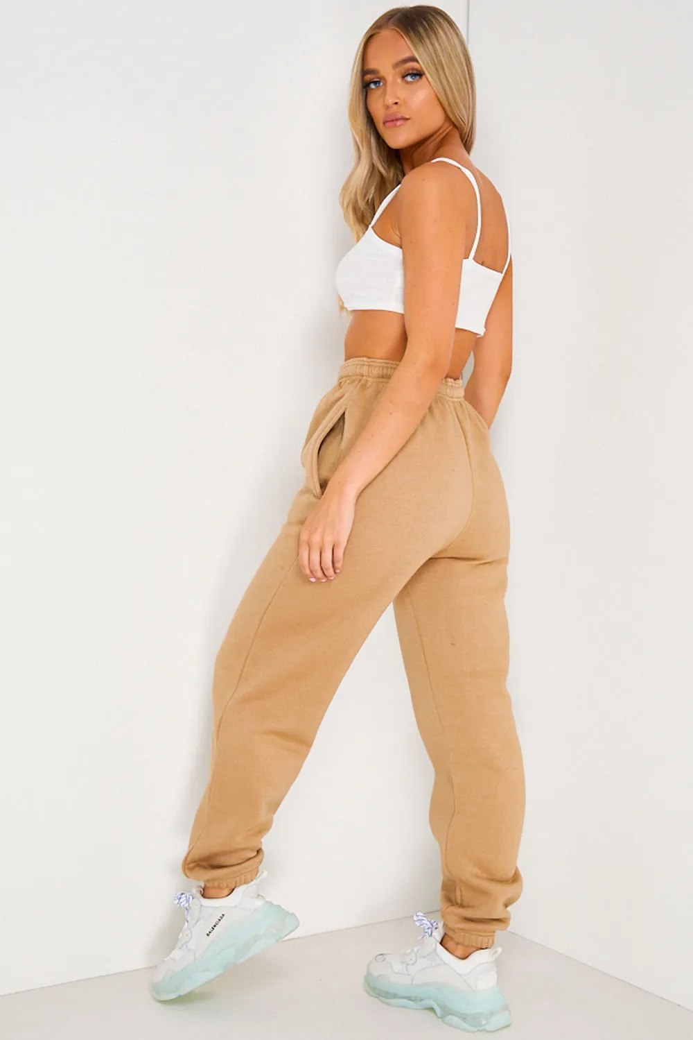 Camel Oversized Casual Joggers