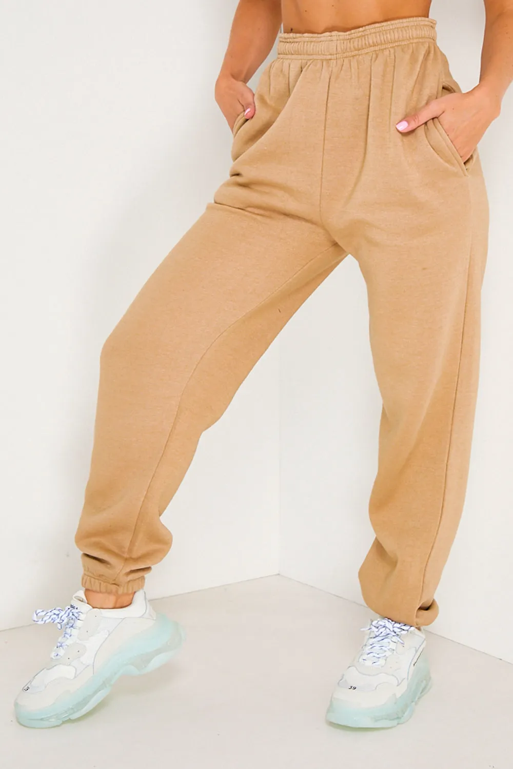 Camel Oversized Casual Joggers