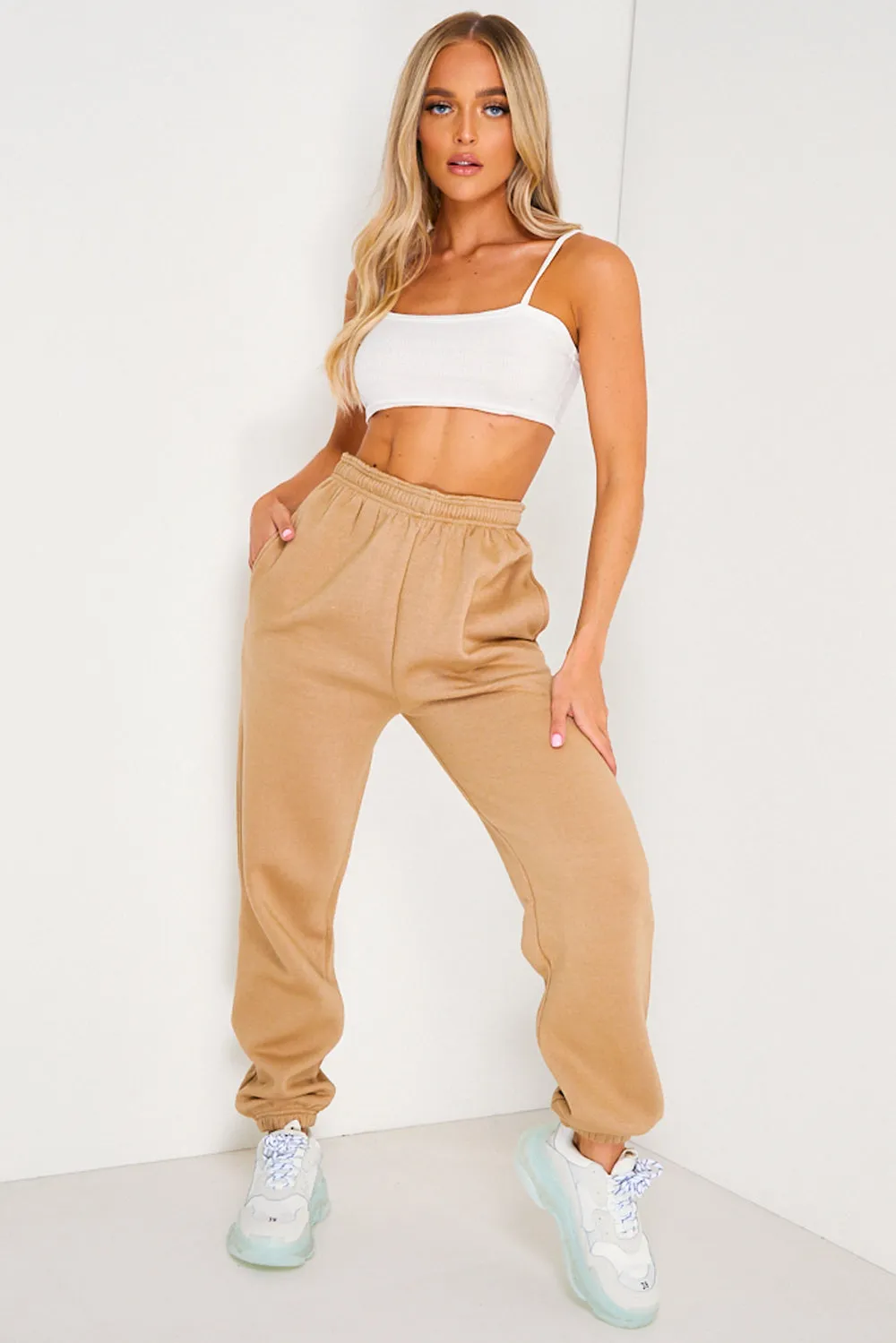 Camel Oversized Casual Joggers