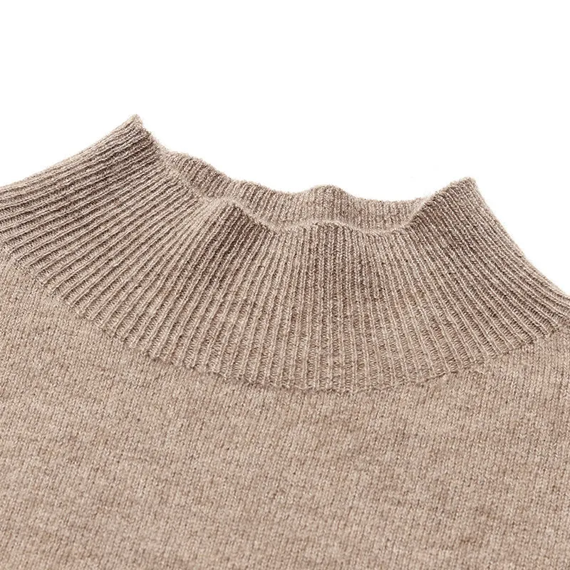 Cashmere Mock Neck Women Sweater