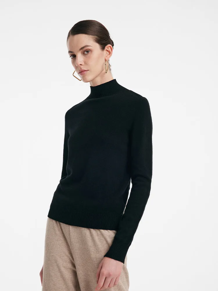 Cashmere Mock Neck Women Sweater