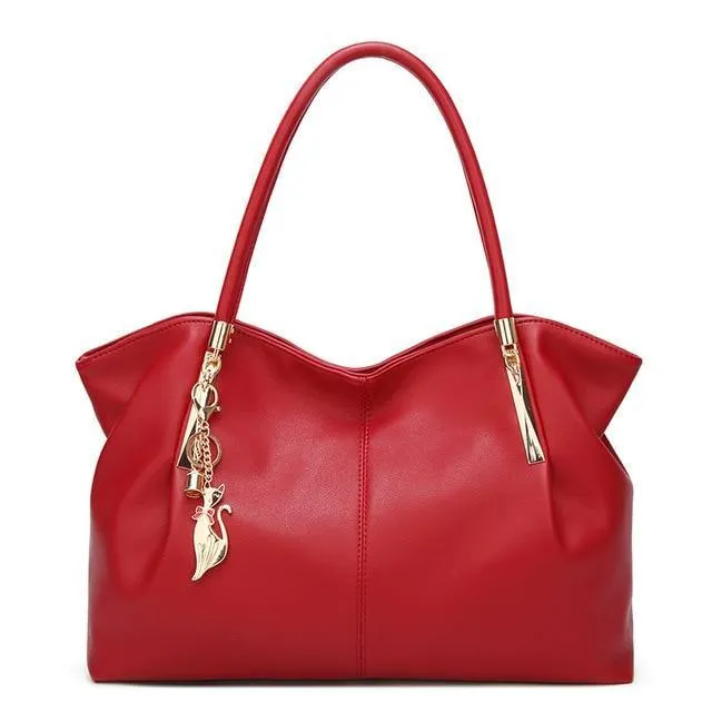 Casual Faux Leather Tote