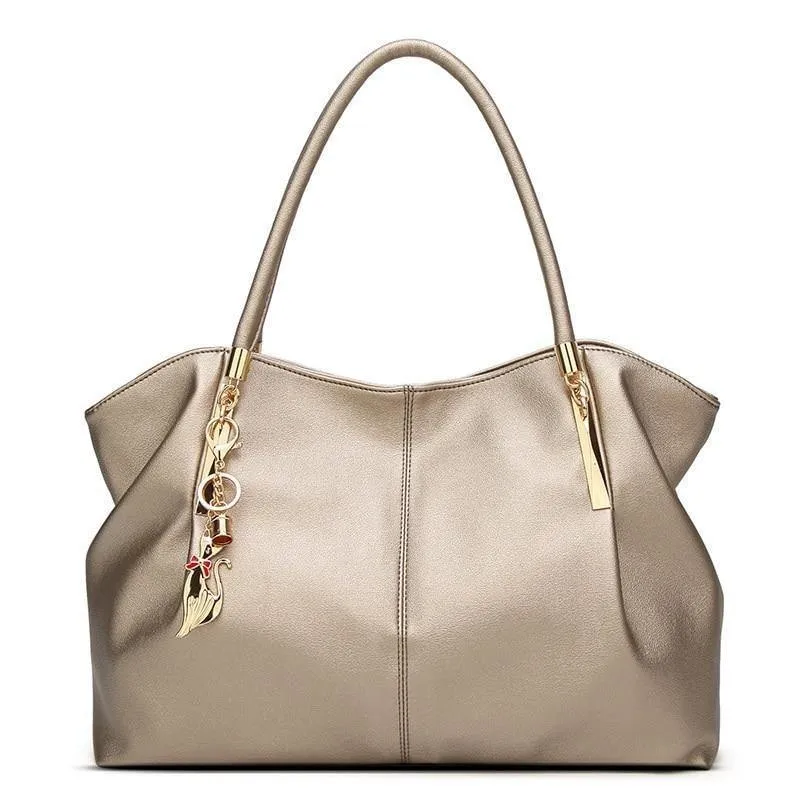 Casual Faux Leather Tote