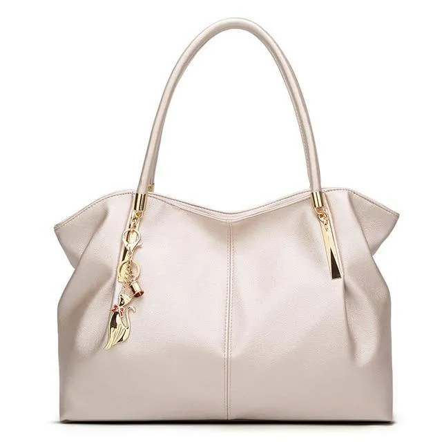 Casual Faux Leather Tote