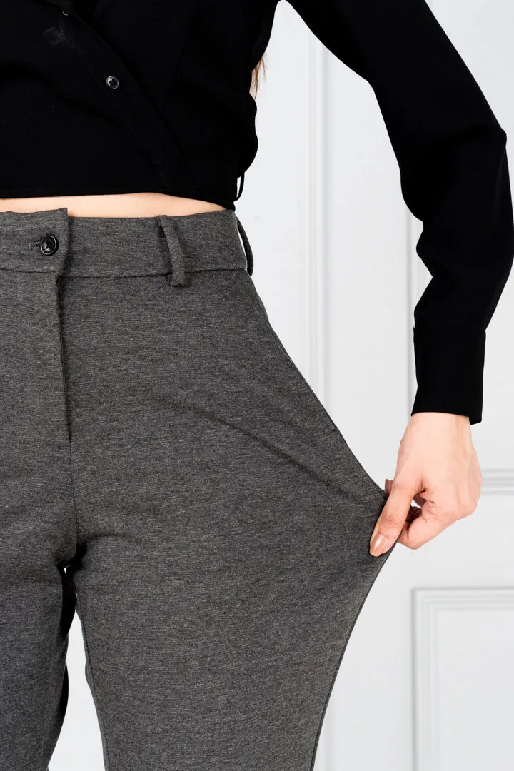 Charcoal Power-Stretch Pants - Women