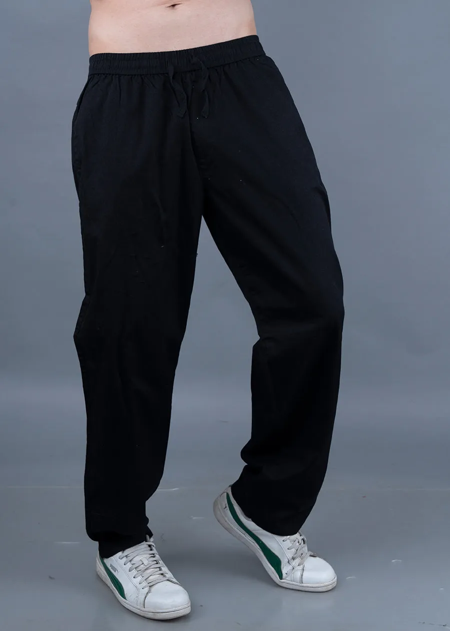 Cotton Pants For Men - Black