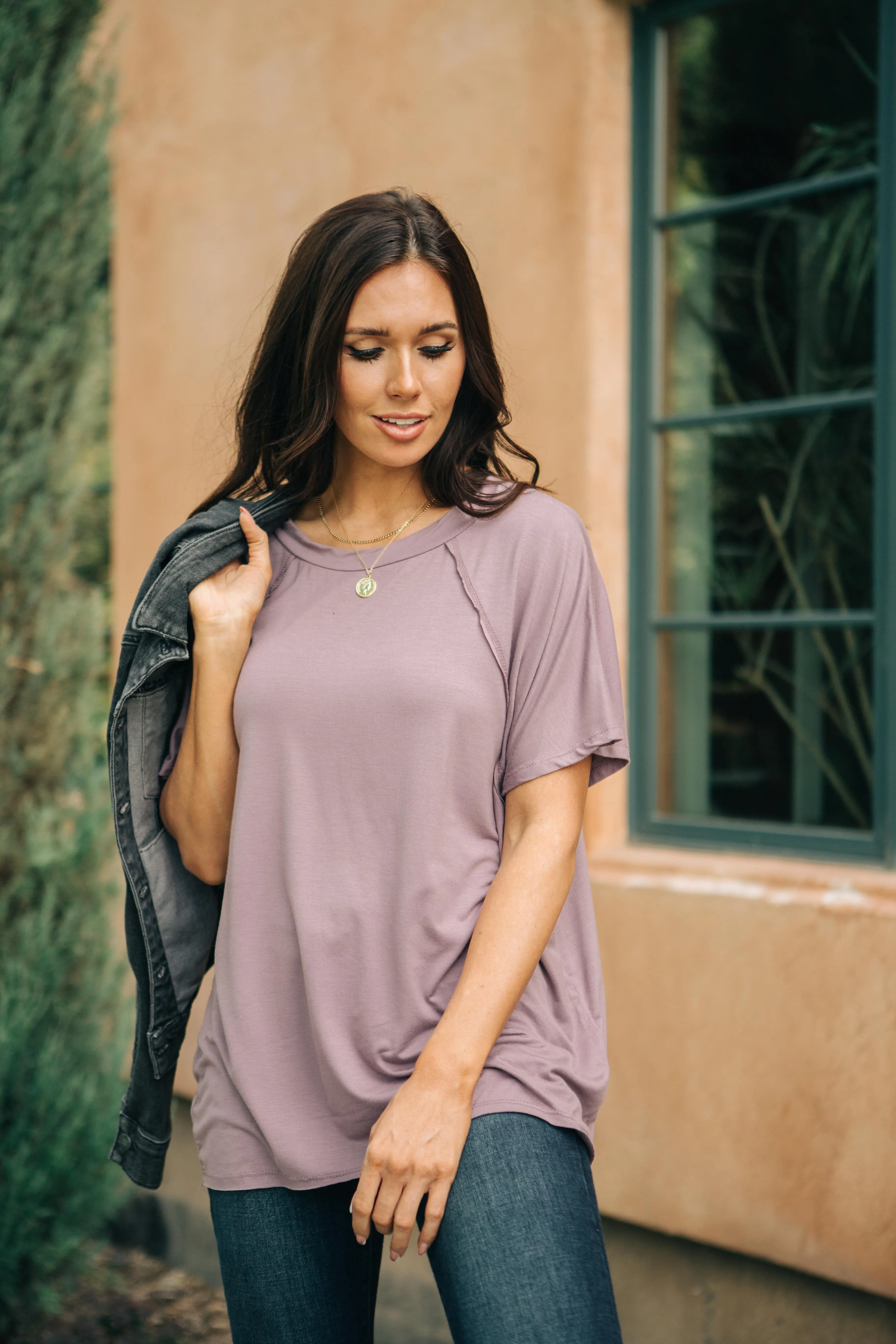 Cozy Cool Tee in Lavender - On Hand