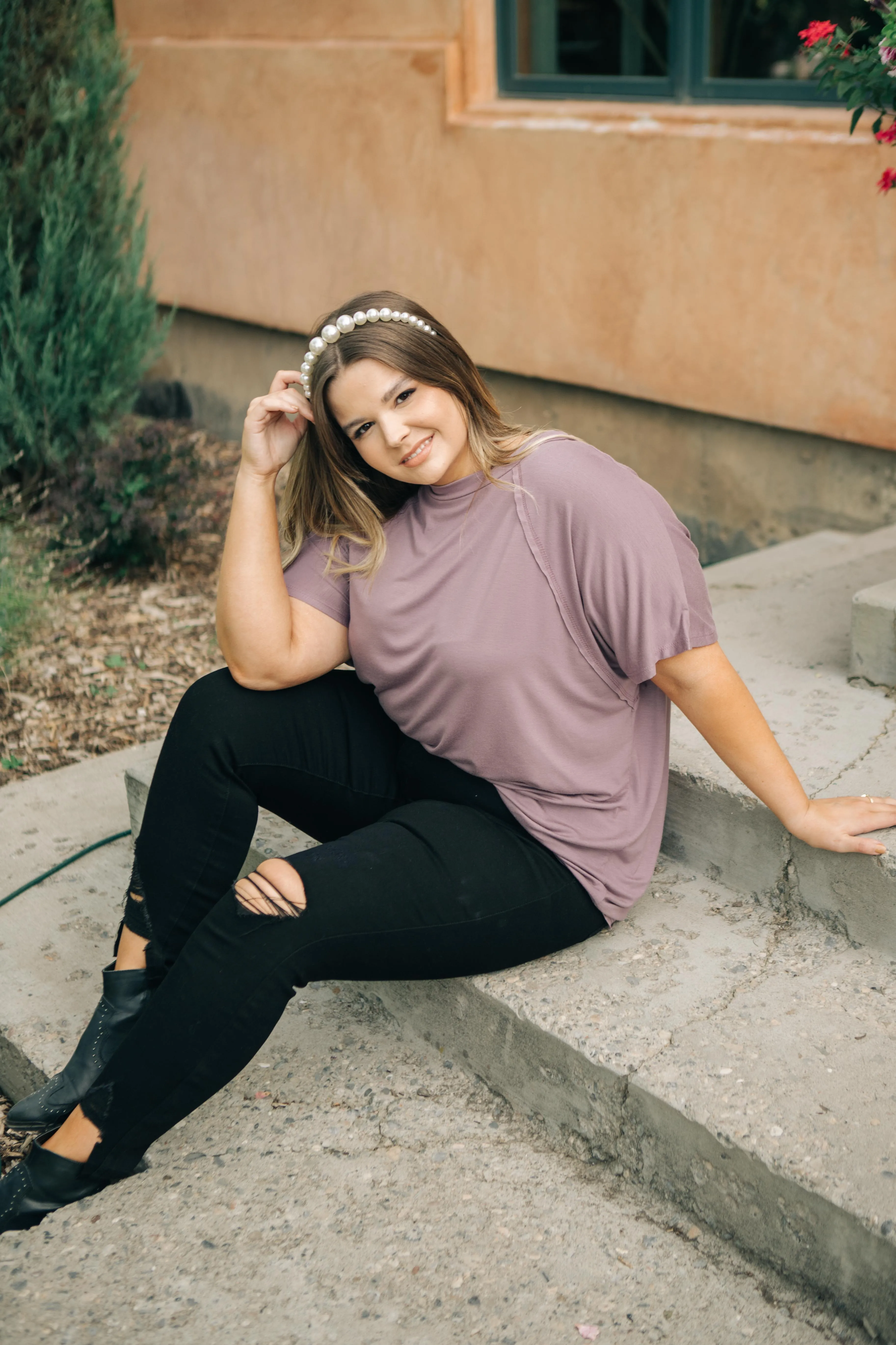 Cozy Cool Tee in Lavender - On Hand