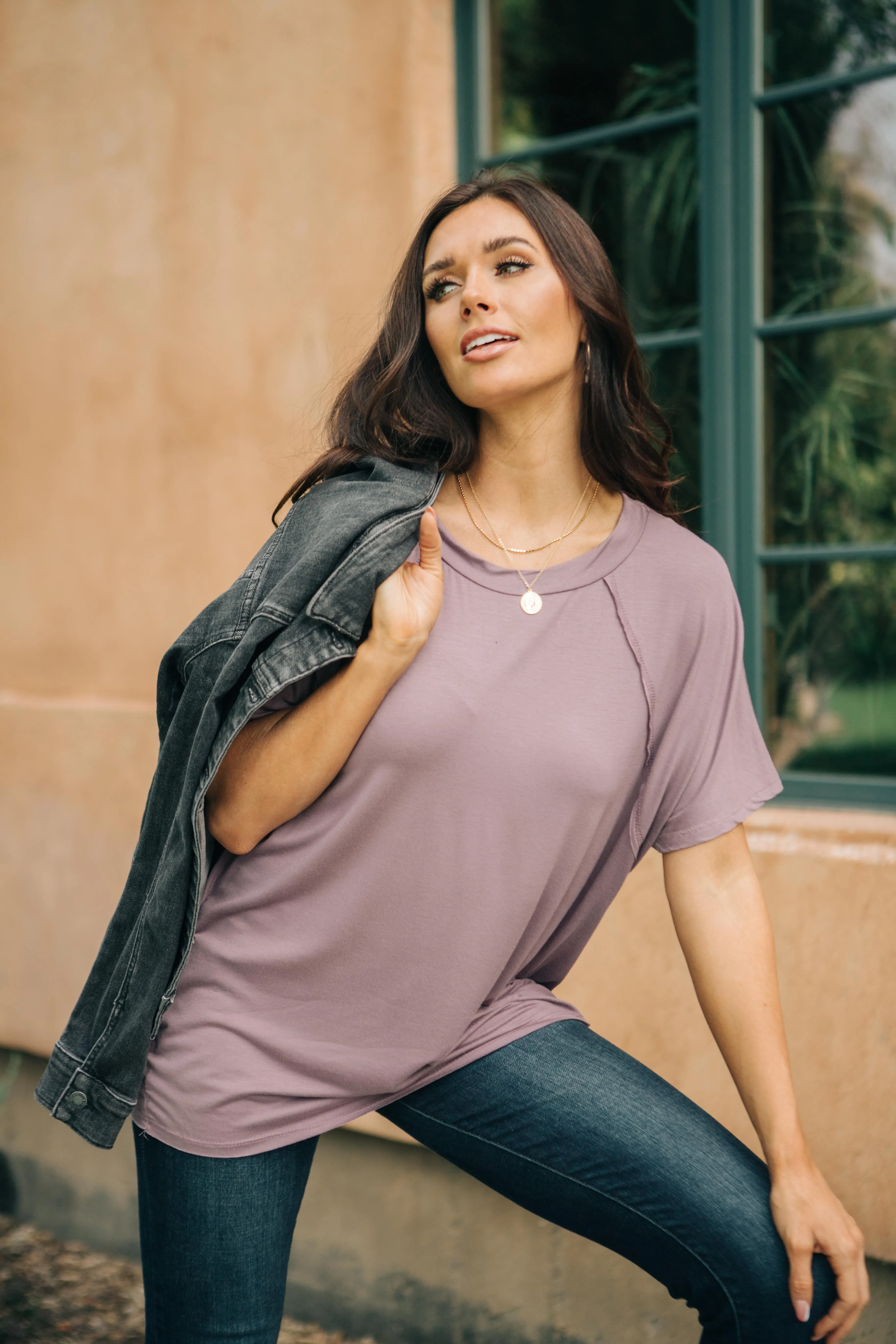 Cozy Cool Tee in Lavender - On Hand